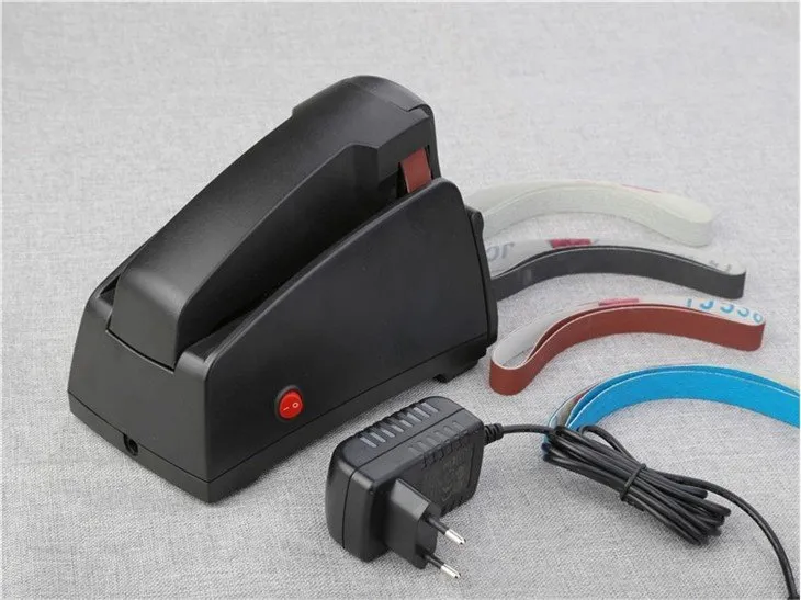 Abrasive belt knife sharpener